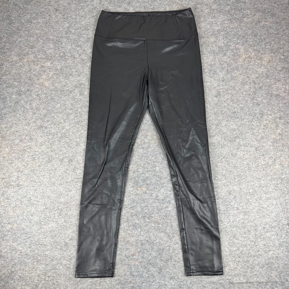 7 For All Mankind Faux Leather Leggings 29" Black Womens Medium M